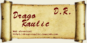 Drago Raulić vizit kartica